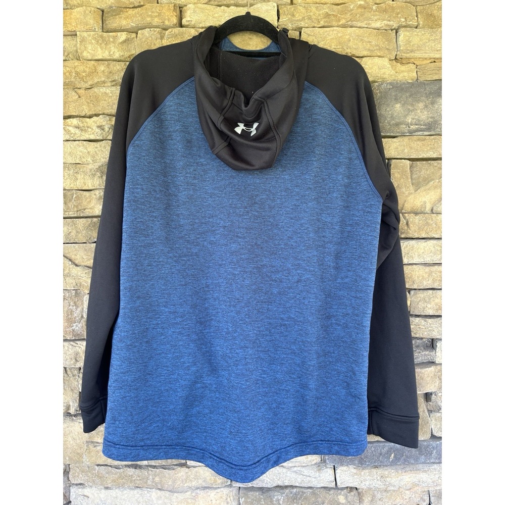 Under Armour Hoodie. Men's Large Navy Black Loose Zip Pockets‎ - Picture 5 of 6